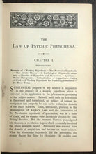 LAW OF PSYCHIC PHENOMENA - Hudson, 1898 HYPNOTISM TELEPATHY MIND CONTROL GHOSTS