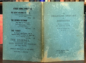 CHALDAEAN ORACLES OF ZOROASTER - Westcott, 1950 - HERMETIC GOLDEN DAWN MAGICK