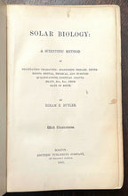 SOLAR BIOLOGY - Butler, 1889 - MEDICAL ASTROLOGY HOROSCOPE ZODIAC DISEASE HEALTH