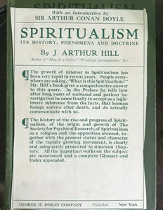 SPIRITUALISM: HISTORY, PHENOMENA - Hill, Arthur Conan Doyle 1919 GHOSTS SPIRITS