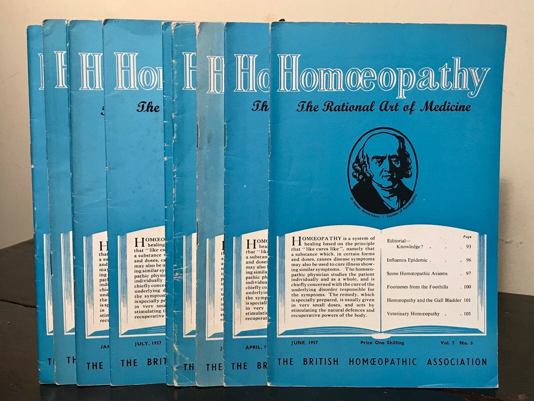 HOMOEOPATHY - BRITISH HOMOEOPATHIC ASSN JOURNALS - 11 Original Journals, 1956-8