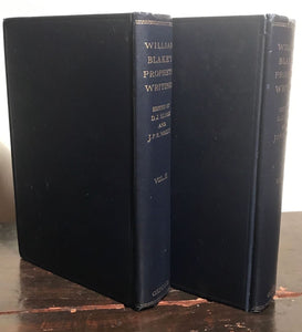 PROPHETIC WRITINGS OF WILLIAM BLAKE, Sloss, Wallis ~ 1st/1st 1926 HC/DJ, 2 Vols