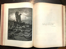 1880s PURGATORY & PARADISE, Gustave Dore - ANGELS DEMONS FOLIO 13.5", 2 Vols