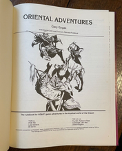 AD&D ORIENTAL ADVENTURES - Gygax, 1st 1985 - ADVANCED DUNGEONS & DRAGONS #2018