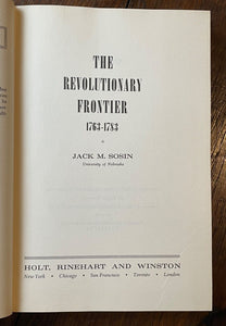 REVOLUTIONARY FRONTIER (1763 - 1783) - 1st, 1967 - AMERICAN COLONIES EXPANSION