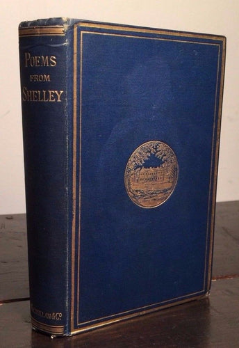 POEMS OF SHELLEY, Selected and Arranged by Stopford A. Brooke, 1882, RARE