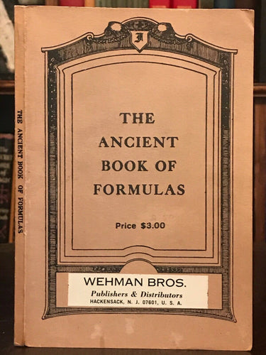 ANCIENT BOOK OF FORMULAS - 1967, Dorene Pub - OCCULT SPELLS WITCHCRAFT GRIMOIRE