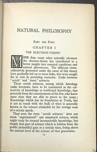 A.E. THIERENS - NATURAL PHILOSOPHY - 1st 1920 - ASTROLOGY HERMETIC OCCULT MAGICK