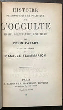 HISTOIRE DE L'OCCULTE - Fabart, Flammarion, 1885 OCCULT SORCERY MAGIC - SIGNED