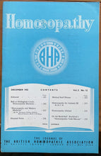 HOMOEOPATHY - BRITISH HOMOEOPATHIC ASSN - ALTERNATIVE NATURAL MEDICINE, Dec 1952