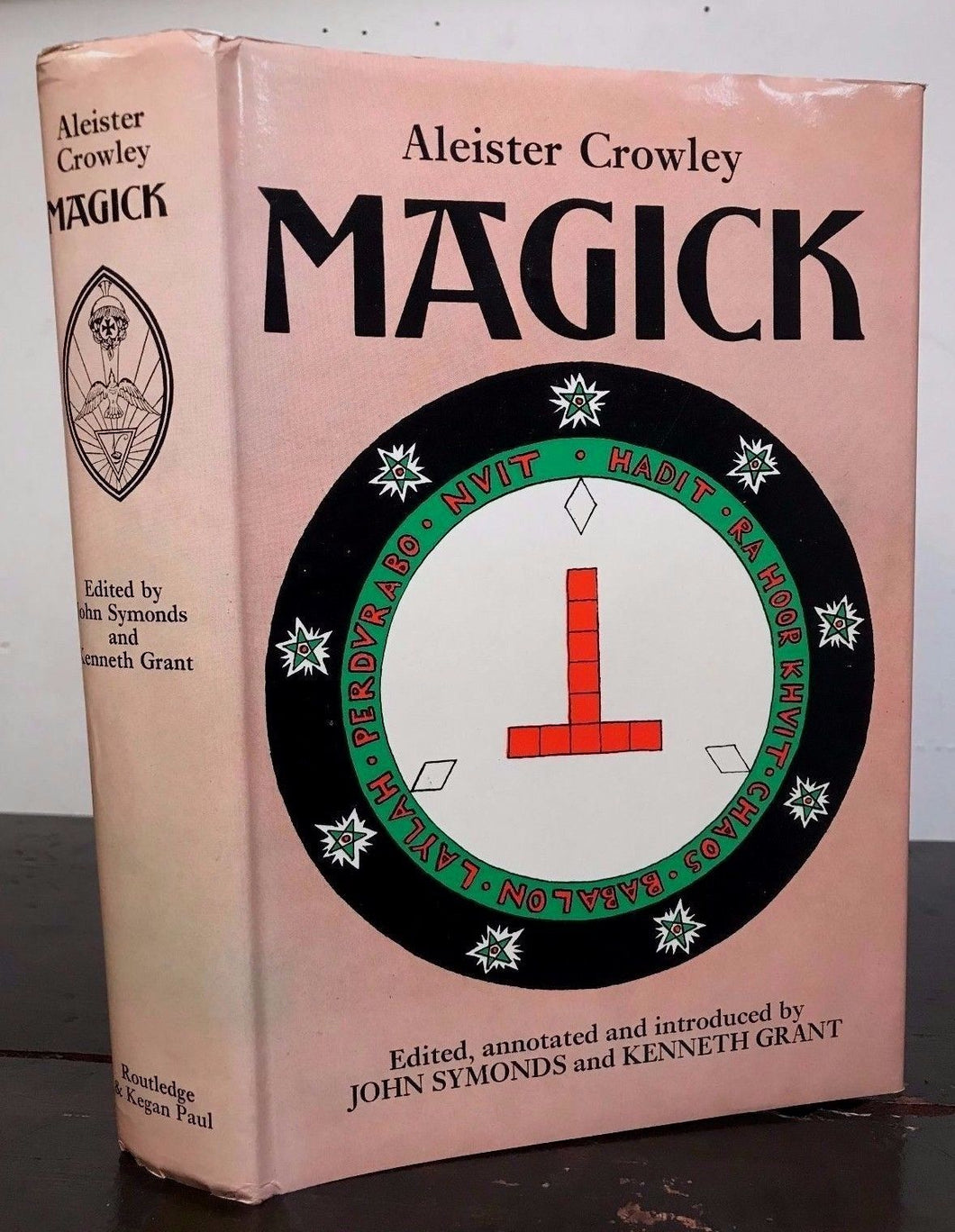MAGICK ~ ALEISTER CROWLEY, SYMONDS, Grant, 1st/1st 1973 HC/DJ w/ PRINTER'S ERROR