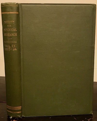 1893-1894 - SOCIETY FOR PSYCHICAL RESEARCH - FAIRIES SPIRITS PSYCHIC MAGIC