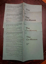 THE CO=MASON Journal, 4 ISSUES - 1st 1918 MEN WOMEN FREEMASONRY MASONIC EQUALITY