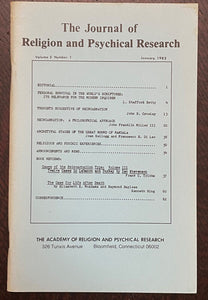 JOURNAL OF RELIGION AND PSYCHICAL RESEARCH - 1982 REINCARNATION MANDALA PSYCHIC