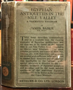 EGYPTIAN ANTIQUITIES IN THE NILE VALLEY - Baikie, 1st Ed 1932 - ANCIENT EGYPT