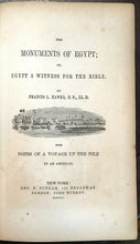 MONUMENTS OF EGYPT / WITNESS FOR THE BIBLE - Hawks, 1st 1850 ANCIENT EGYPT