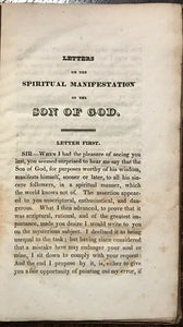 1829 LETTERS ON THE SPIRITUAL MANIFESTATION OF THE SON OF GOD - THEOLOGY CHRIST