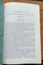 1949-51 SOCIETY FOR PSYCHICAL RESEARCH - OCCULT ESP PRECOGNITION PSYCHOKINESIS