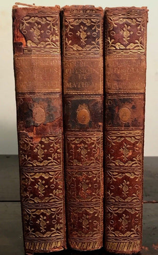 1786 - NOUVELLES RECREATIONS PHYSIQUES ET MATHEMATIQUES, Guyot, 3 Vols. MAGIC