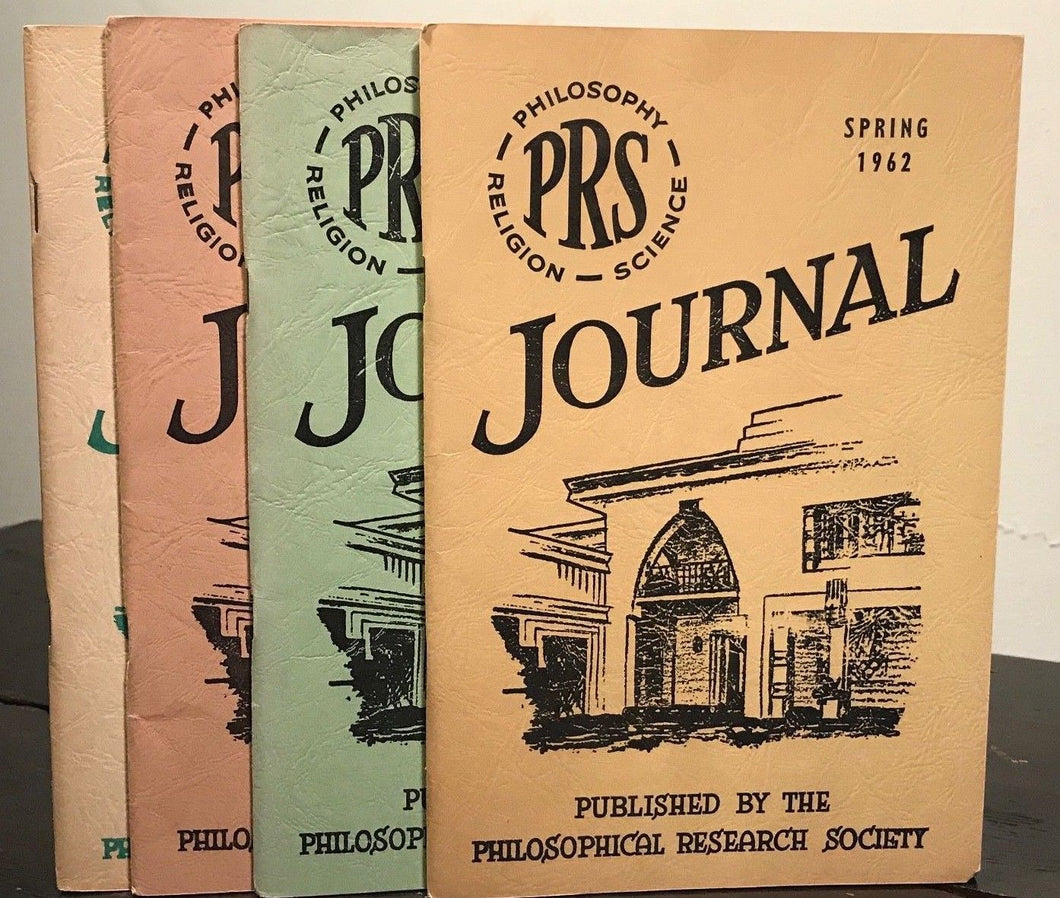 MANLY P. HALL, PHILOSOPHICAL RESEARCH SOCIETY JOURNAL - Full Year, 4 Issues 1962