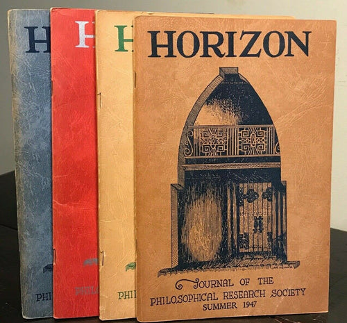 MANLY P. HALL - HORIZON JOURNAL - Full YEAR, 4 ISSUES, 1947 - PHILOSOPHY OCCULT