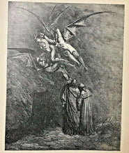 1880s DANTE'S INFERNO, Illustrations by Gustave Dore - HELL SATAN DEVIL DAMNED