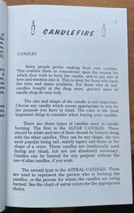 CANDLEFIRE: TECHNIQUE OF CANDLE BURNING - DeJong 1973 WITCHCRAFT GRIMOIRE MAGICK