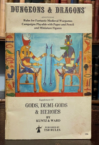 DUNGEONS & DRAGONS SUPPLEMENT IV - #2006 GODS, DEMIGODS & HEROES - Kuntz, 1979
