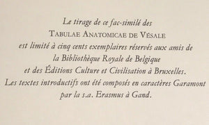 TABULAE ANATOMICAE 1538 - ANDREAS VESALIUS LTD ED 500 - ANATOMY LITHOS, FOLIO