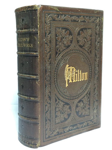 POETICAL WORKS OF JOHN MILTON, Egerton Brydges 1861 Luxury Ed., Steel Engravings