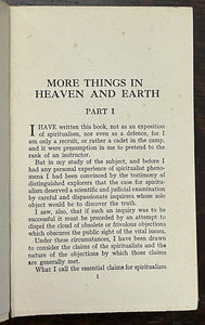 MORE THINGS IN HEAVEN AND EARTH - 1925 AFTERLIFE SPIRITS EVIDENCE SPIRITUALISM