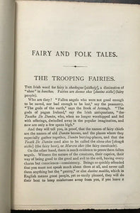 FAIRY AND FOLK TALES OF THE IRISH PEASANTRY - W.B. Yeats, 1st 1888 FAE WITCHES