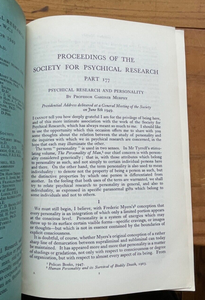 1949-51 SOCIETY FOR PSYCHICAL RESEARCH - OCCULT ESP PRECOGNITION PSYCHOKINESIS