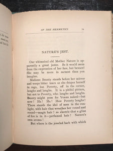 1898 — SOME PHILOSOPHY OF THE HERMETICS, D. HATCH 1st/1st — MAGIC SPIRITS DEVIL