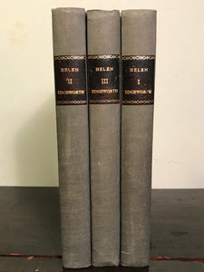 1834 ~ HELEN, A TALE by MARIA EDGEWORTH, 1st Edition / 1st Printing, 3 Volumes