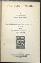 THE OCCULT WORLD - A.P. Sinnett, 1897 OCCULT SPIRITUAL PHENOMENA EXPERIENCES