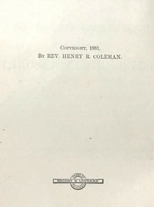 LIGHT FROM THE EAST - Coleman, 1899 HOLY LAND FREEMASONRY SYMBOLS HISTORY MASONS