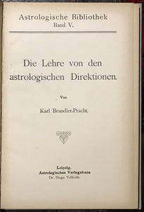 1930 ASTROLOGISCHE BIBLIOTHEK (ASTROLOGICAL LIBRARY) Vol V, ASTROLOGY HOROSCOPE