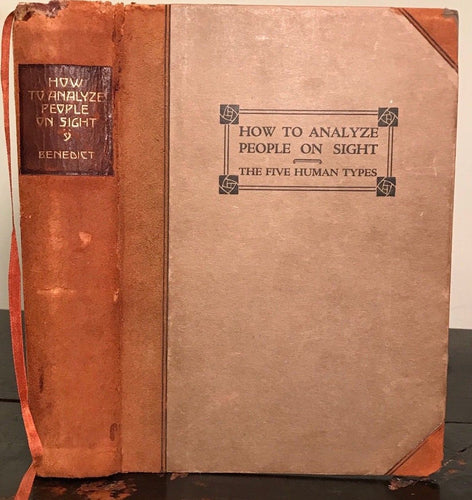 ELSIE BENEDICT - HOW TO ANALYZE PEOPLE ON SIGHT - 1st, 1921 - SCARCE