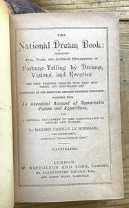 NATIONAL DREAM BOOK - Le Normand, 1st 1877 CLAIRVOYANCE TELEPATHY FORTUNETELLING