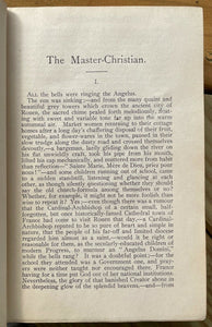 THE MASTER CHRISTIAN - Marie Corelli, 1st 1900 CATHOLIC RELIGIOUS FICTION NOVEL