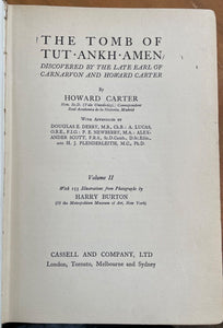 TOMB OF TUT-ANKH-AMEN - HOWARD CARTER, 2 Vols 1926/27 - KING TUT ANCIENT EGYPT