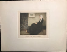 James McNeill Whistler Engraving “Portrait de La Mere” ~ WHISTLER'S MOTHER, 1883