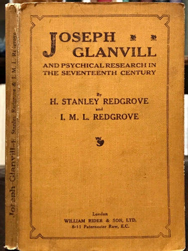 1921 - JOSEPH GLANVILL & PSYCHICAL RESEARCH IN 17TH CENTURY - PSYCHIC OCCULT