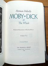 MOBY-DICK OR THE WHALE - Melville, Franklin Library Collector's Ed, Full Leather