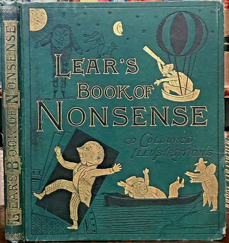 LEAR'S BOOK OF NONSENSE - 1st, 1880s - HUMOR SATIRE with 113 COLOR ILLUSTRATIONS