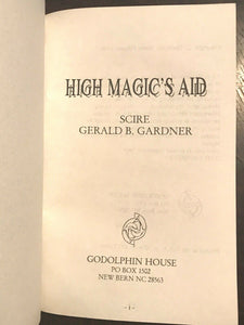 HIGH MAGIC'S AID - Scire (Gerald B. Gardner), 1996 - WICCA WITCHCRAFT PAGANISM