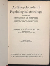 1926 - AN ENCYCLOPAEDIA OF PSYCHOLOGICAL ASTROLOGY - CARTER - Occult Psychology