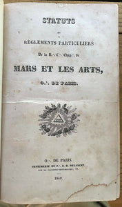 FRENCH FREEMASON ANTHOLOGY, 1840-1851 - MASONIC RITES RITUALS CEREMONIES BELIEFS