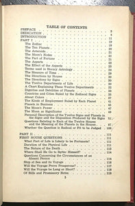 HORARY ASTROLOGY - 1st Ed, 1948 Geraldine Davis - CHARTS PREDICTIONS DIVINATION